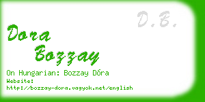 dora bozzay business card